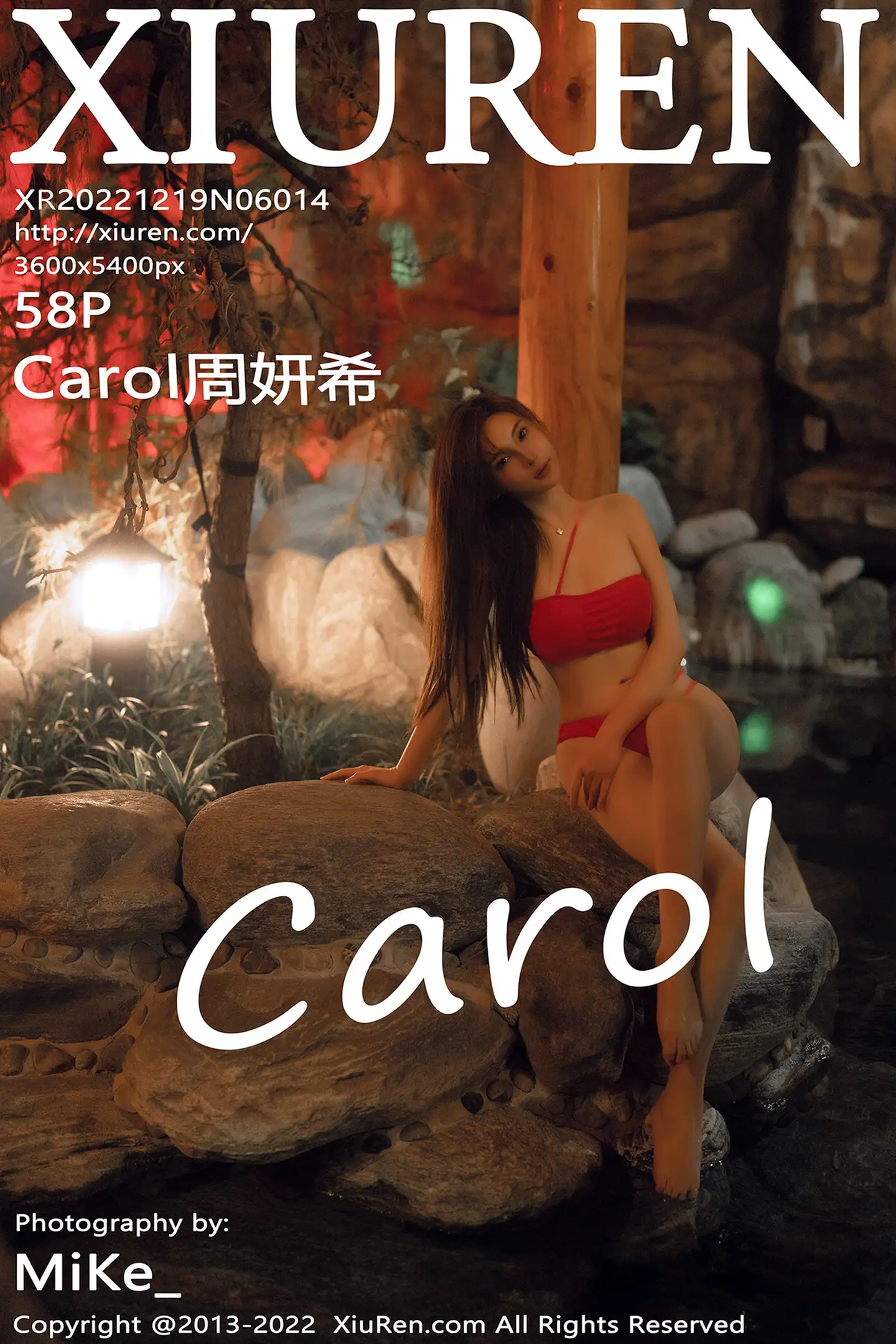 [XiuRen秀人网]2022.12.19 VOL.6014 Carol周妍希 红色比基尼泳装性感私房写真集-秀人网官方网站